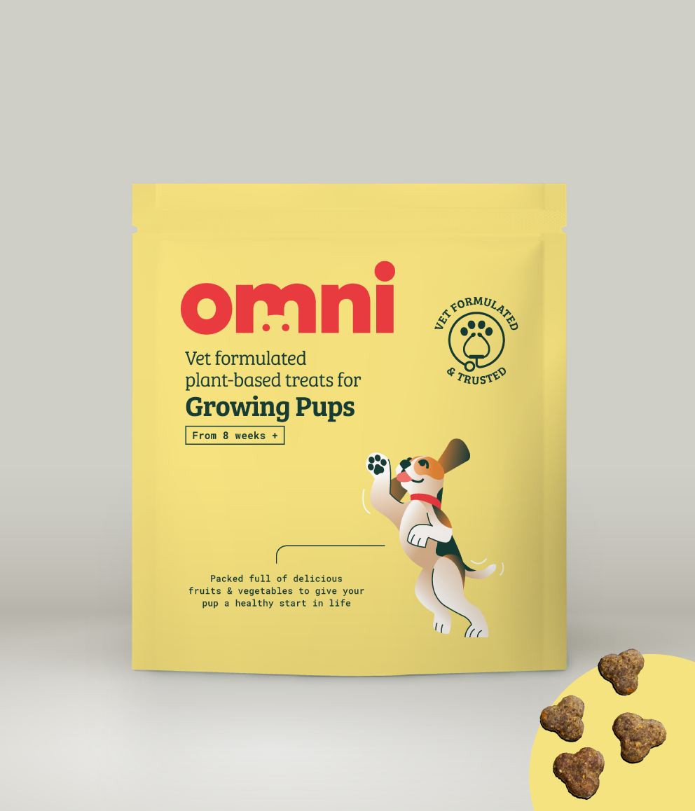 Vet formulated plant-based treats for Growing Puppies
