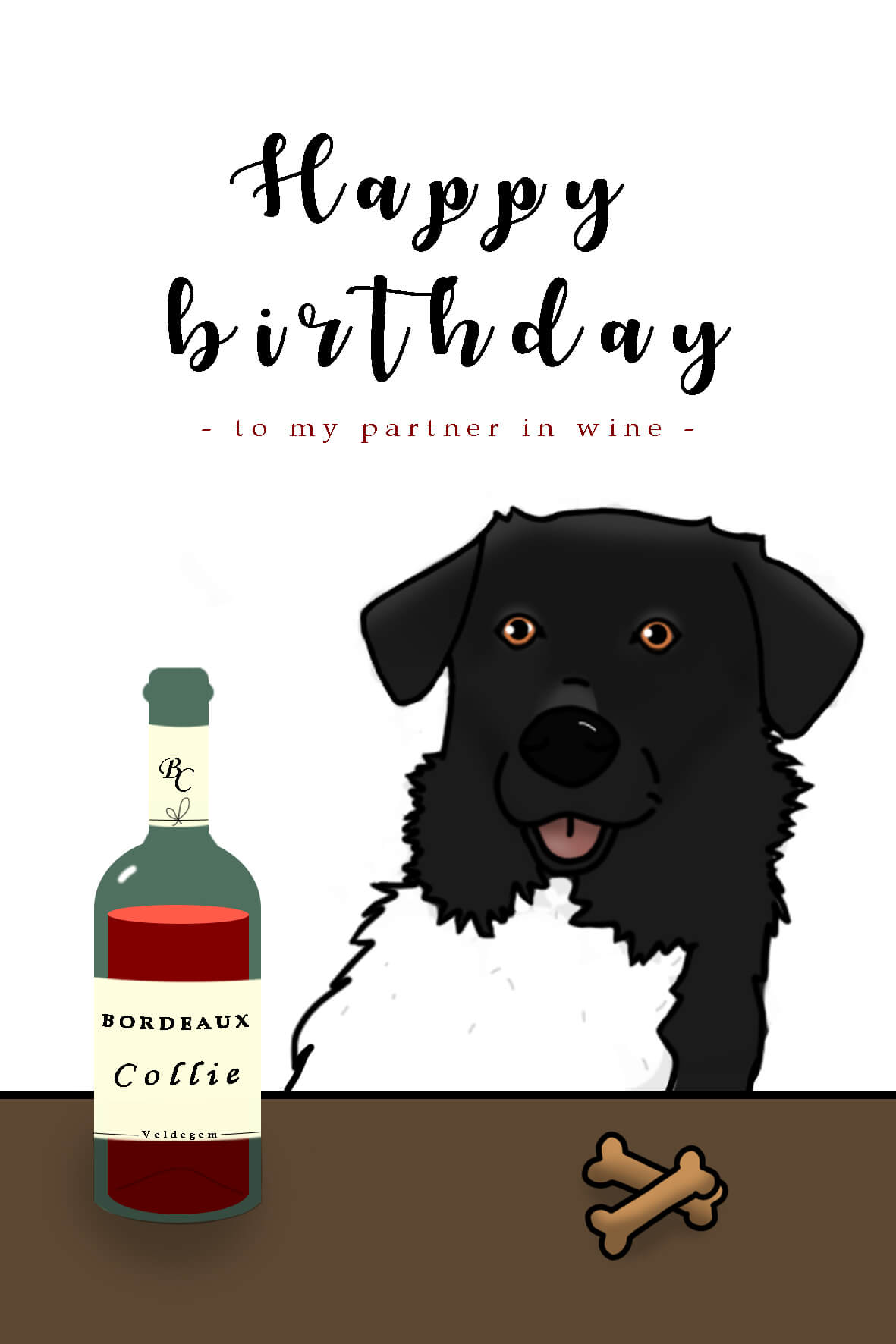 Verjaardagskaart Border Collie