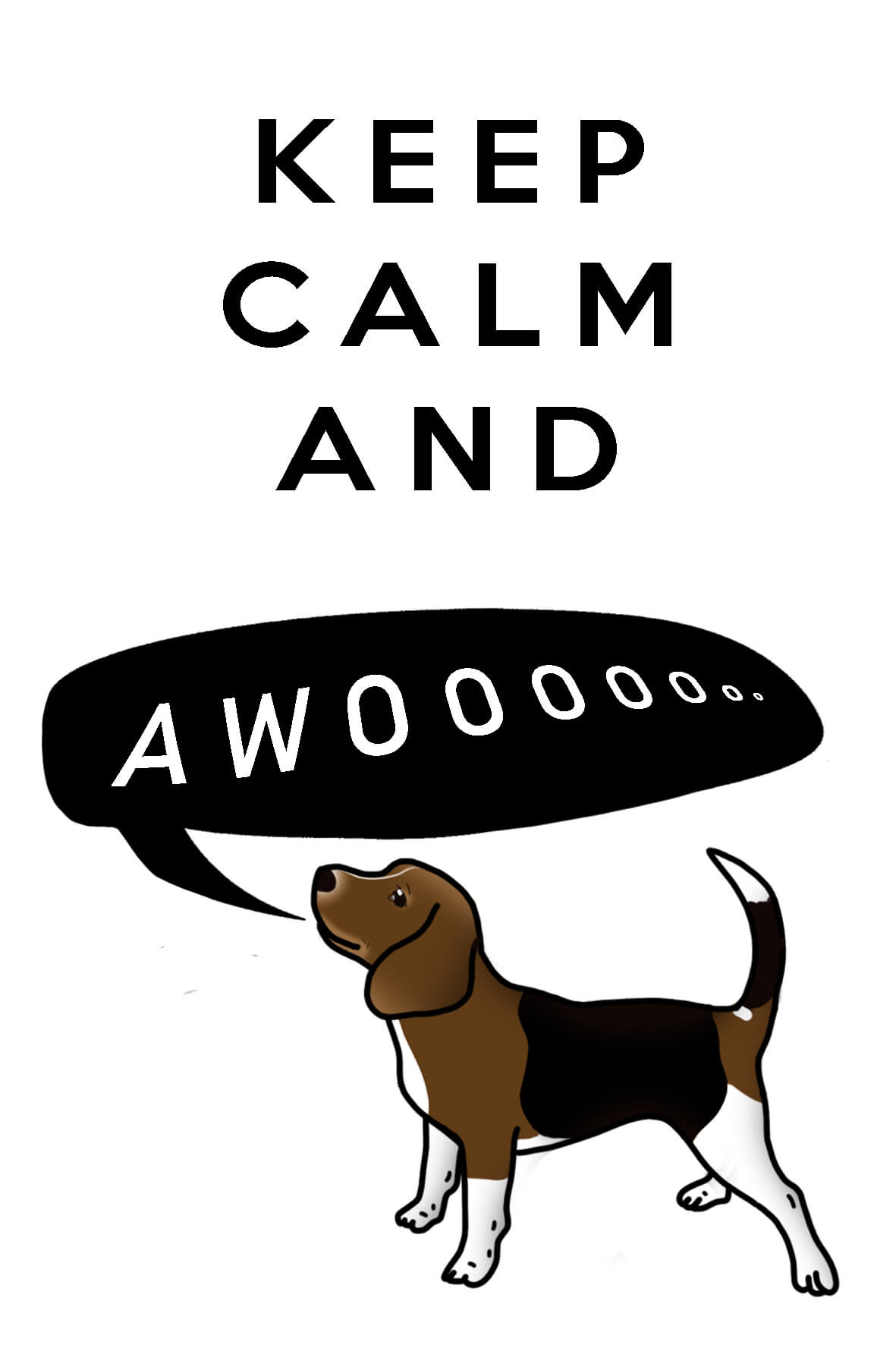 Wenskaart Beagle