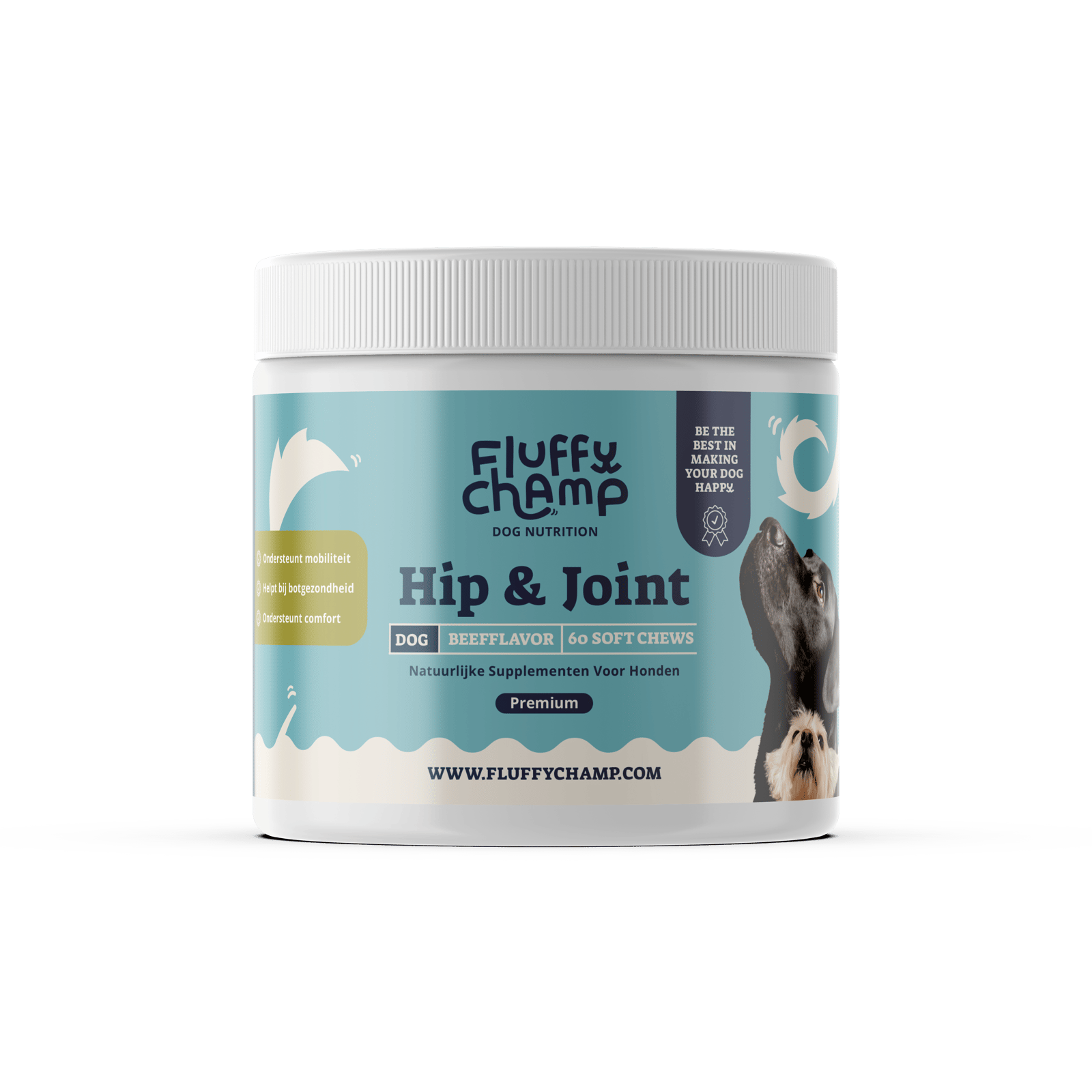 Hip & Joint – 60 Dog Chews - Rich in Glucosamine & Green-lipped Mussel