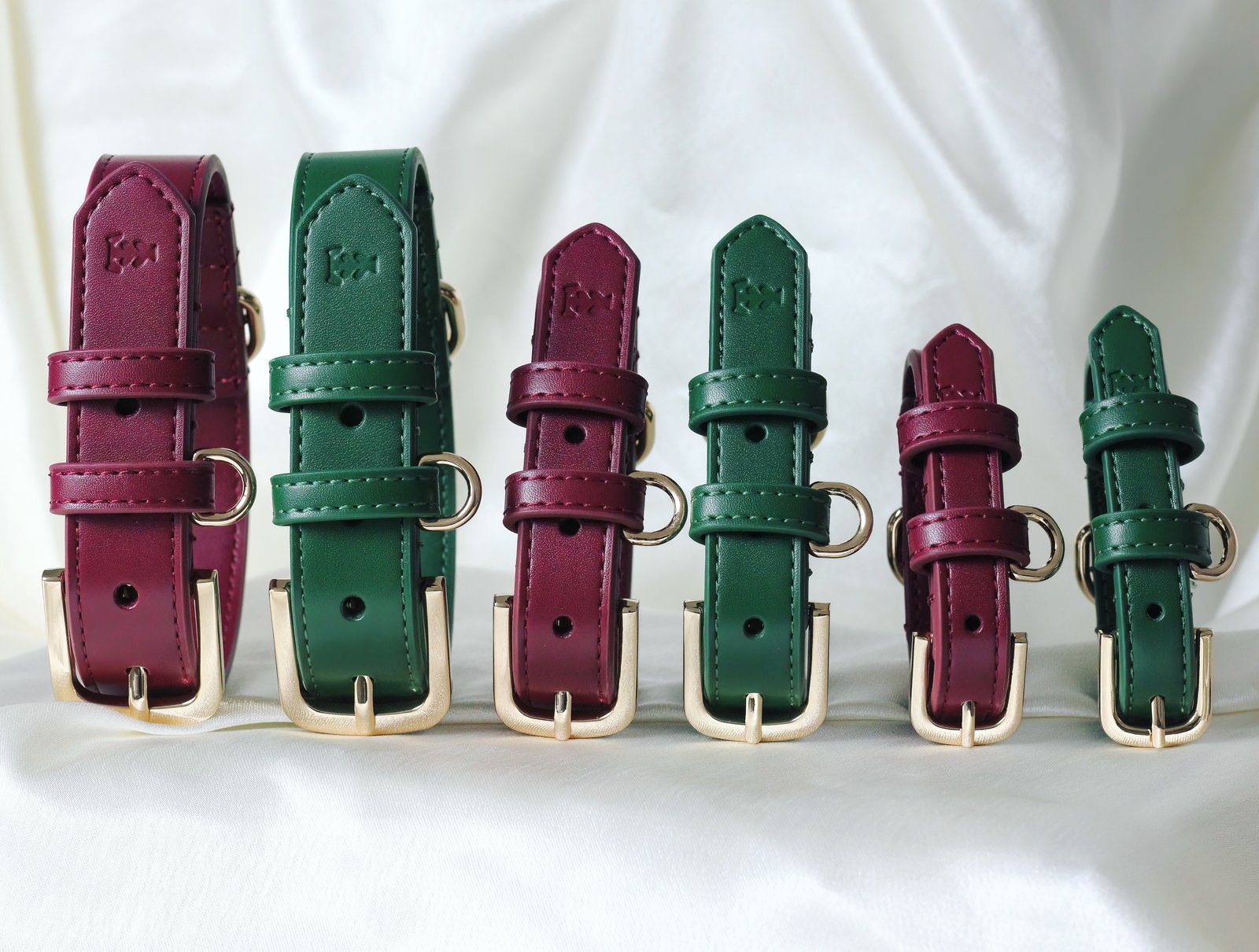 Forest Green Vegan Leather Collar