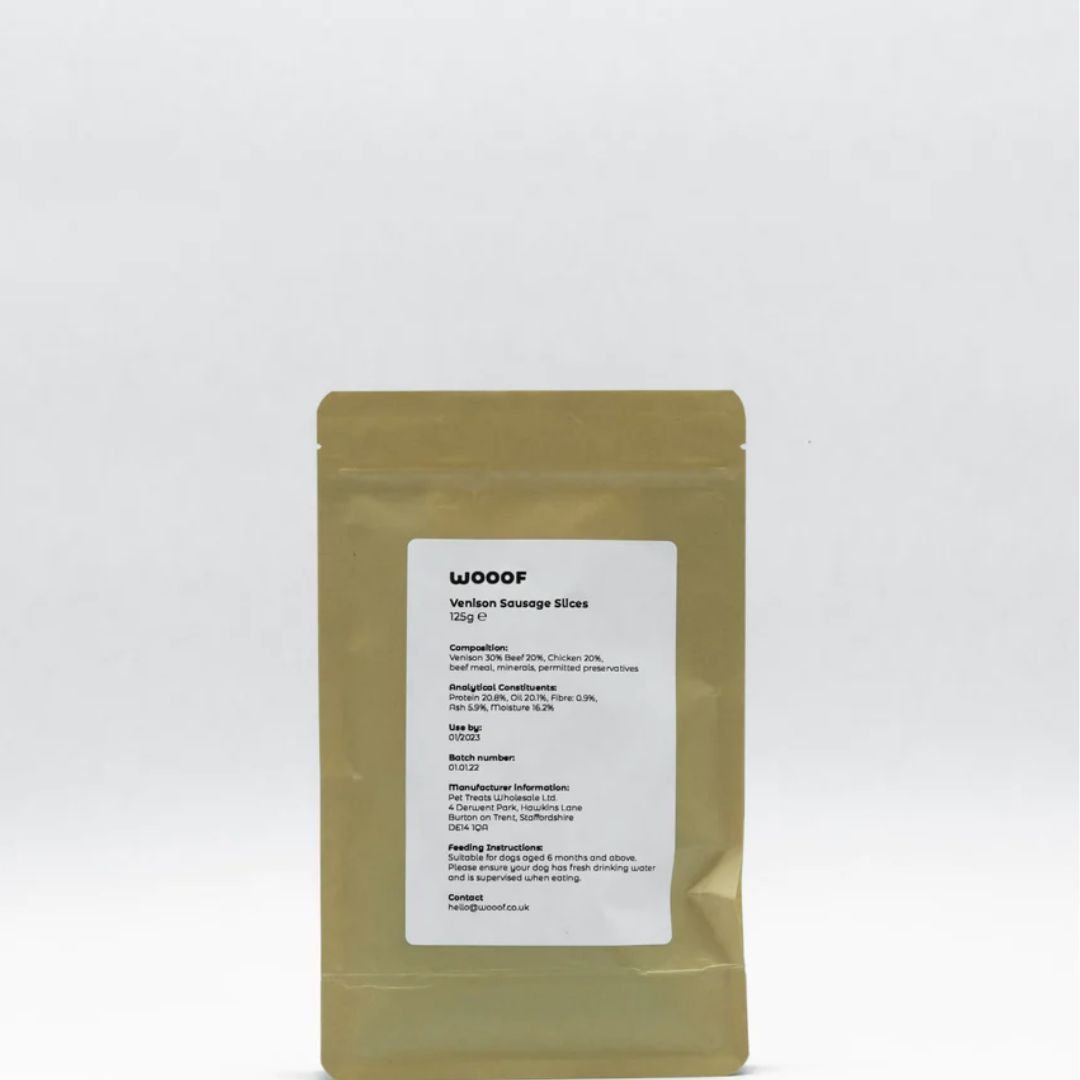 Venison Sausage Training Slices - 125g