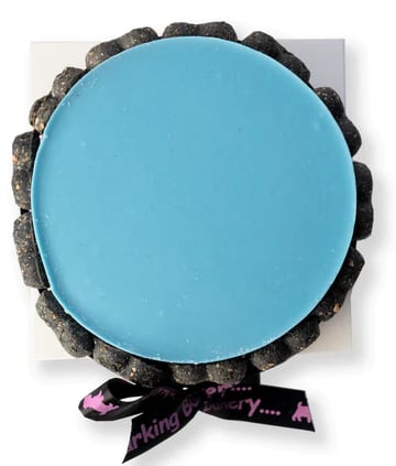 Blue Yoghurt Topped Pawty Cake