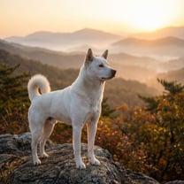 Korean jindo dog breed photo