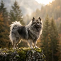 Middelgrote keeshond breed photo