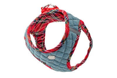 Step-In Harness - Red Plaid & Denim