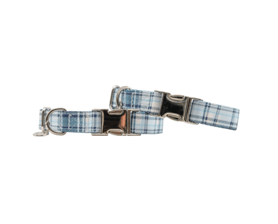 Adjustable Collar - Blue Plaid