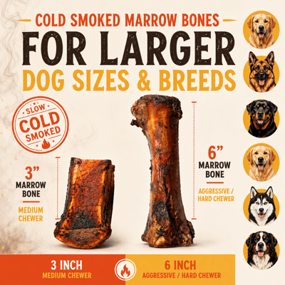 Cold smoked marrow bones