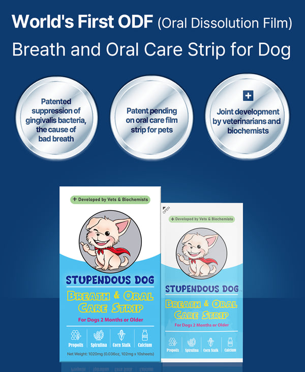 All-Natural Dog Breath Freshener & Oral Care Supplement Strip
