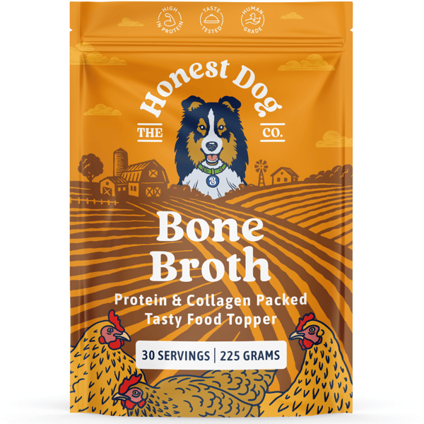 HONEST DOG CO. CHICKEN BONE BROTH - HIGH PROTEIN - 225 GRAM POUCH