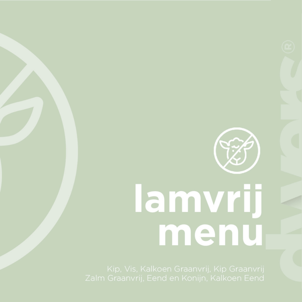 Lamb-free menu