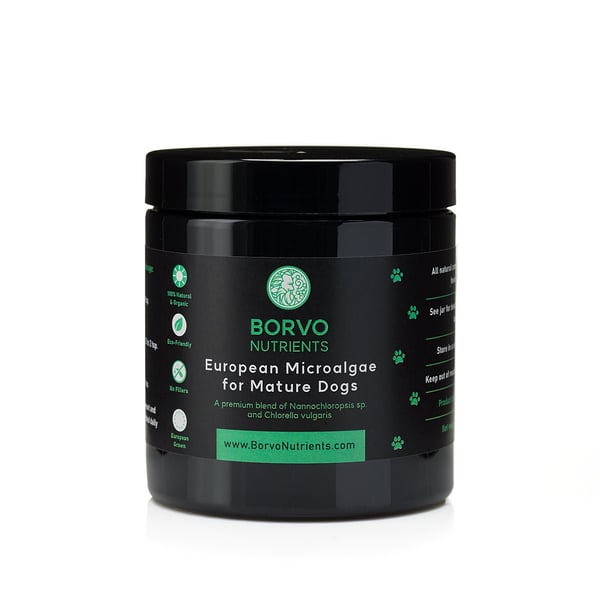 Chlorella For Dogs - Borvo Nutrients Microalgae Blend for Mature Dogs