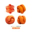 Chewtastic Geometrics Natural Rubber Interactive Toys Geo-Hex Orange image 3