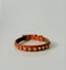 Luxury Swarovski-Embellished Orange Leather Collar for Toy and Small dogs image 2