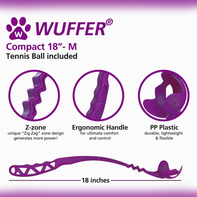 WUFFER Dog Ball Launcher, Dog Ball Launcher Thrower (PURPLE-LIMITED ...