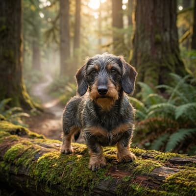 Mini dachshund wirehair