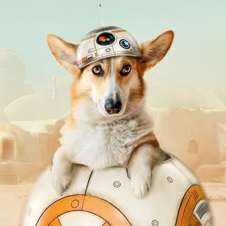 BB8 / Butter Beer 8th the Corgi 🧡 Star Wars Potter Chinchillas