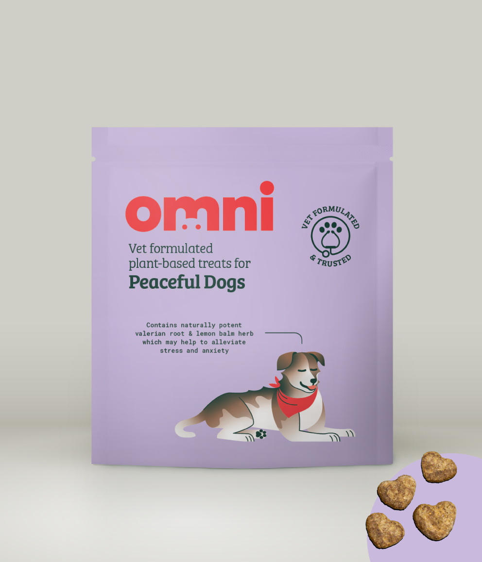 Vet formulated plant-based treats for Peaceful Dogs