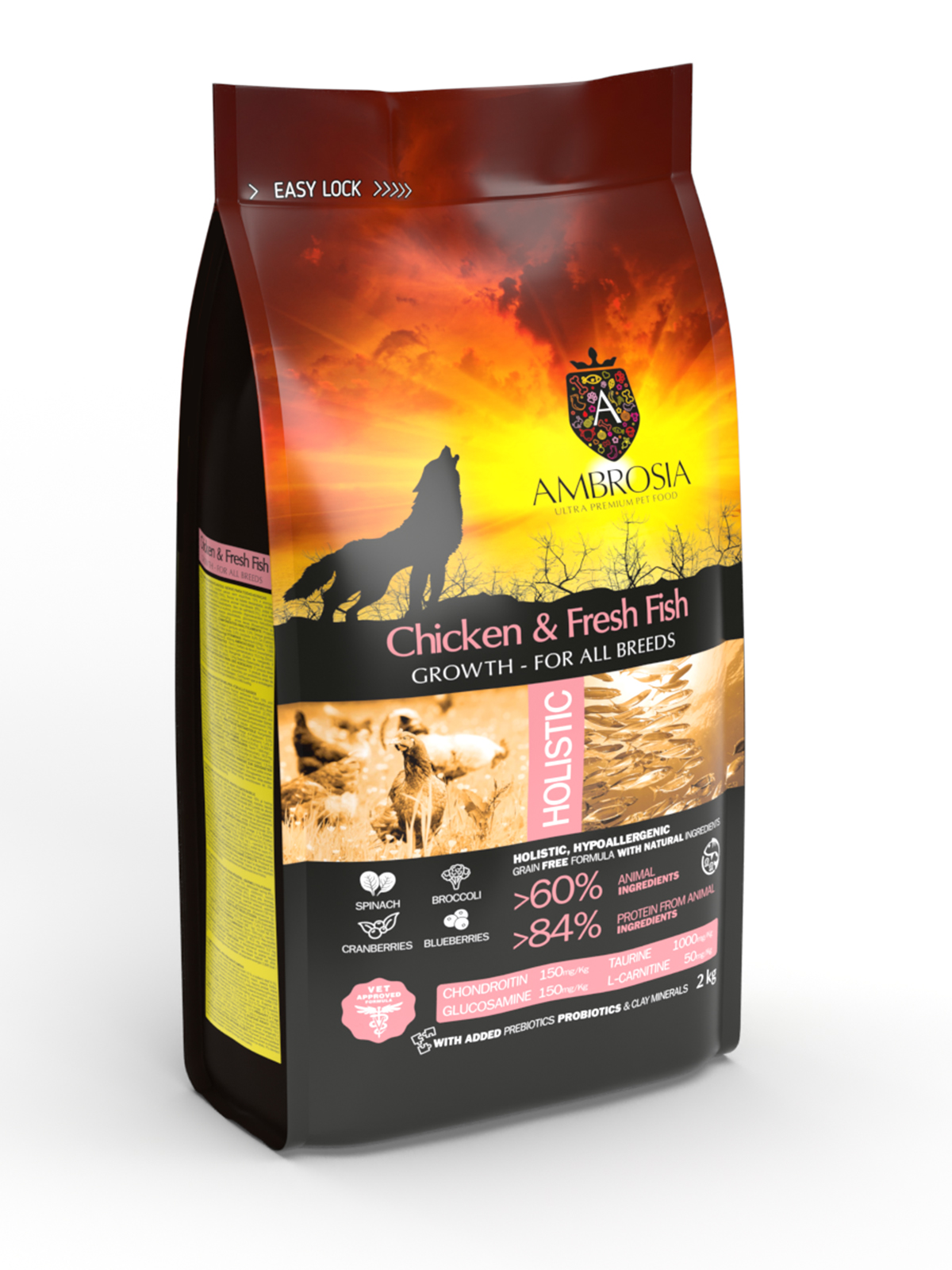 Ambrosia Chicken & Fresh Fish Puppy & Growth All Breeds 2kg