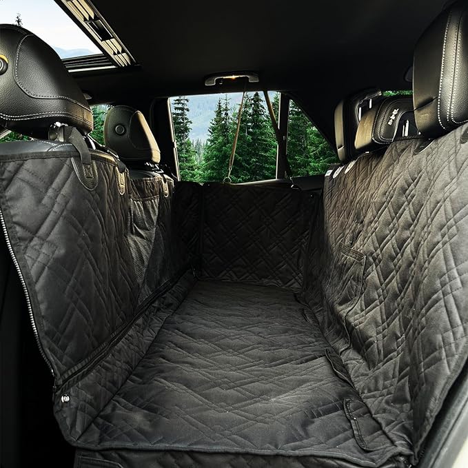 Bulldogology Dog Car Seat Cover with Mesh