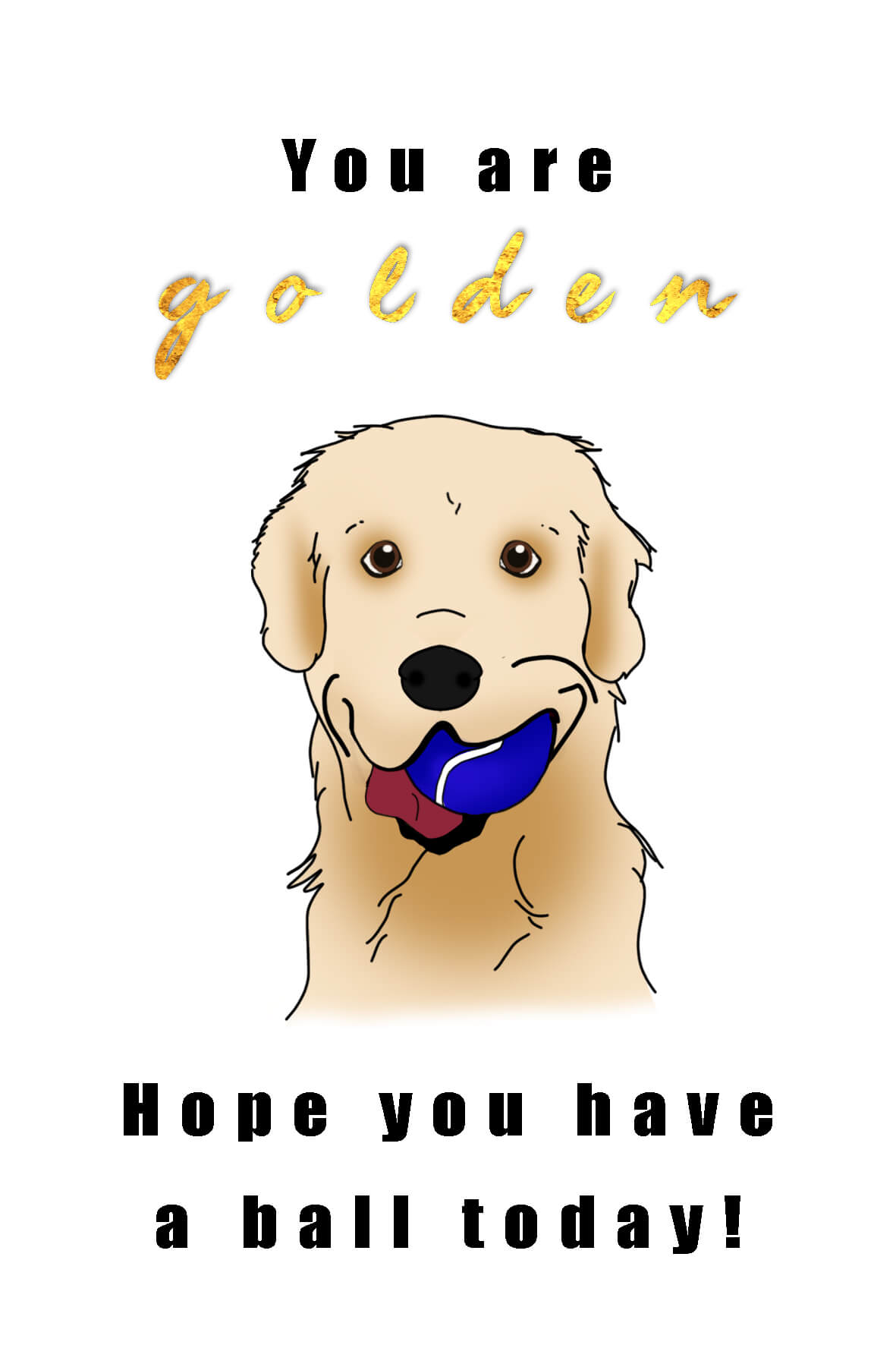 Wenskaart Golden Retriever