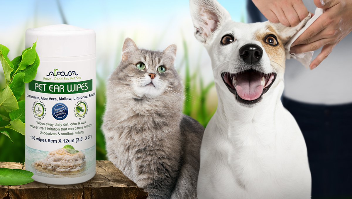 Pet Ear Wipes for Dogs Cats