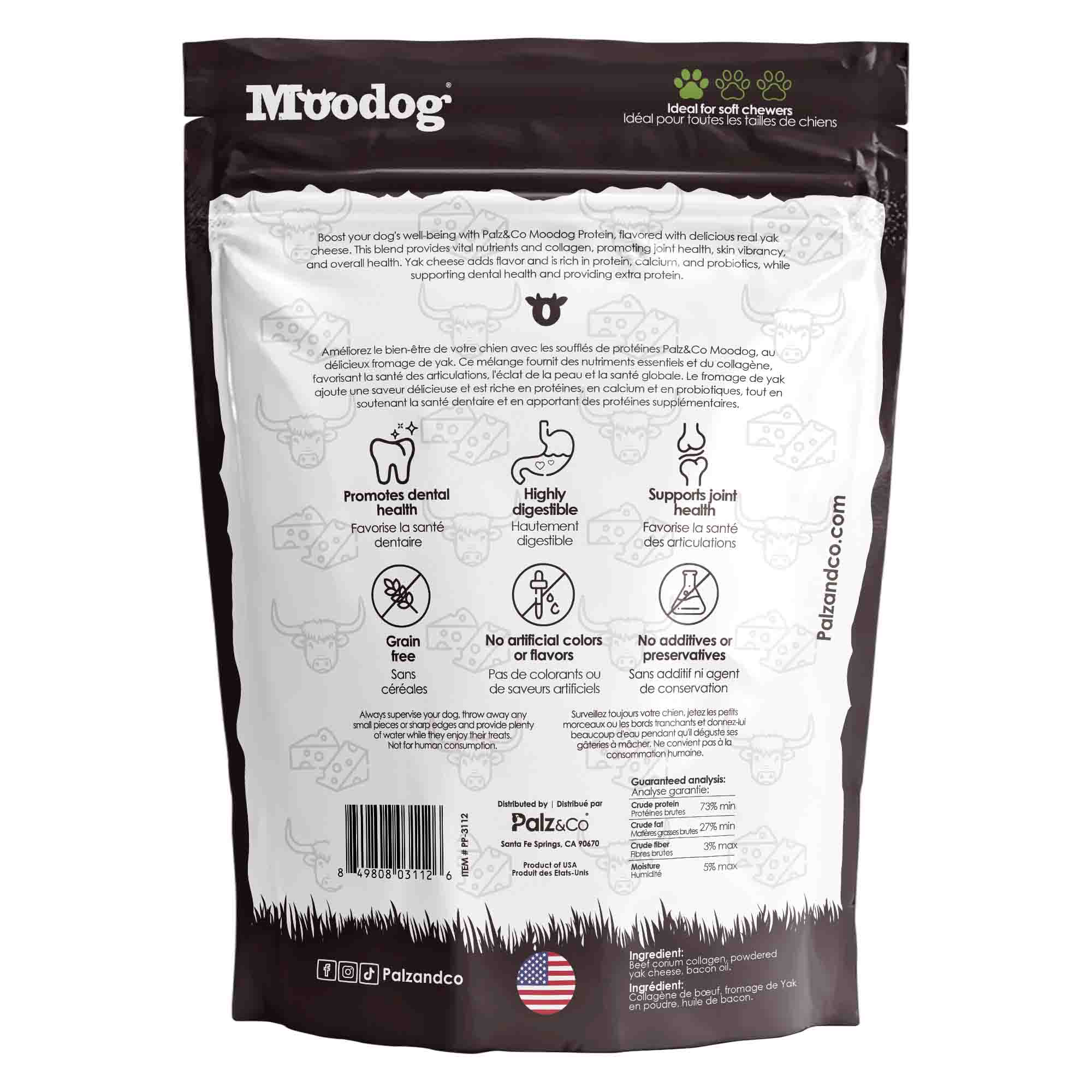 Moodog Protein Puffs Bag 1 oz (Yak Cheese)