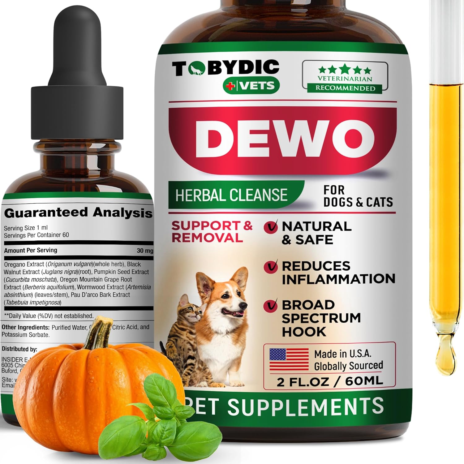 Cats & Dogs Natural Broad Spectrum Treatment (Tobydic)