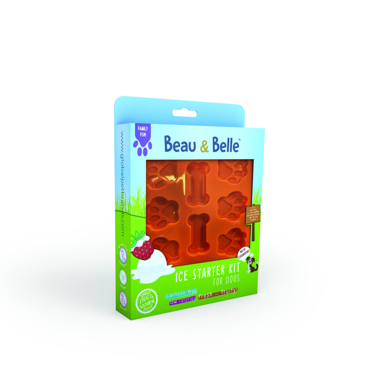 Starters kit ice mix for dogs including silicon tray