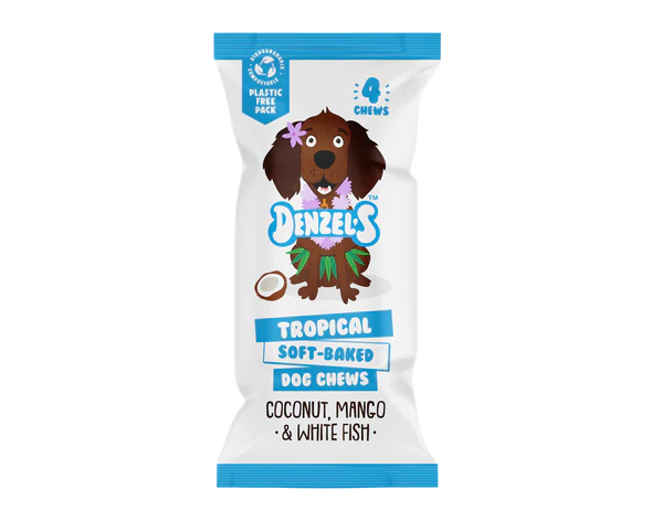 Denzel's Tropical Soft-Baked Dog Chews (4 x sticks)