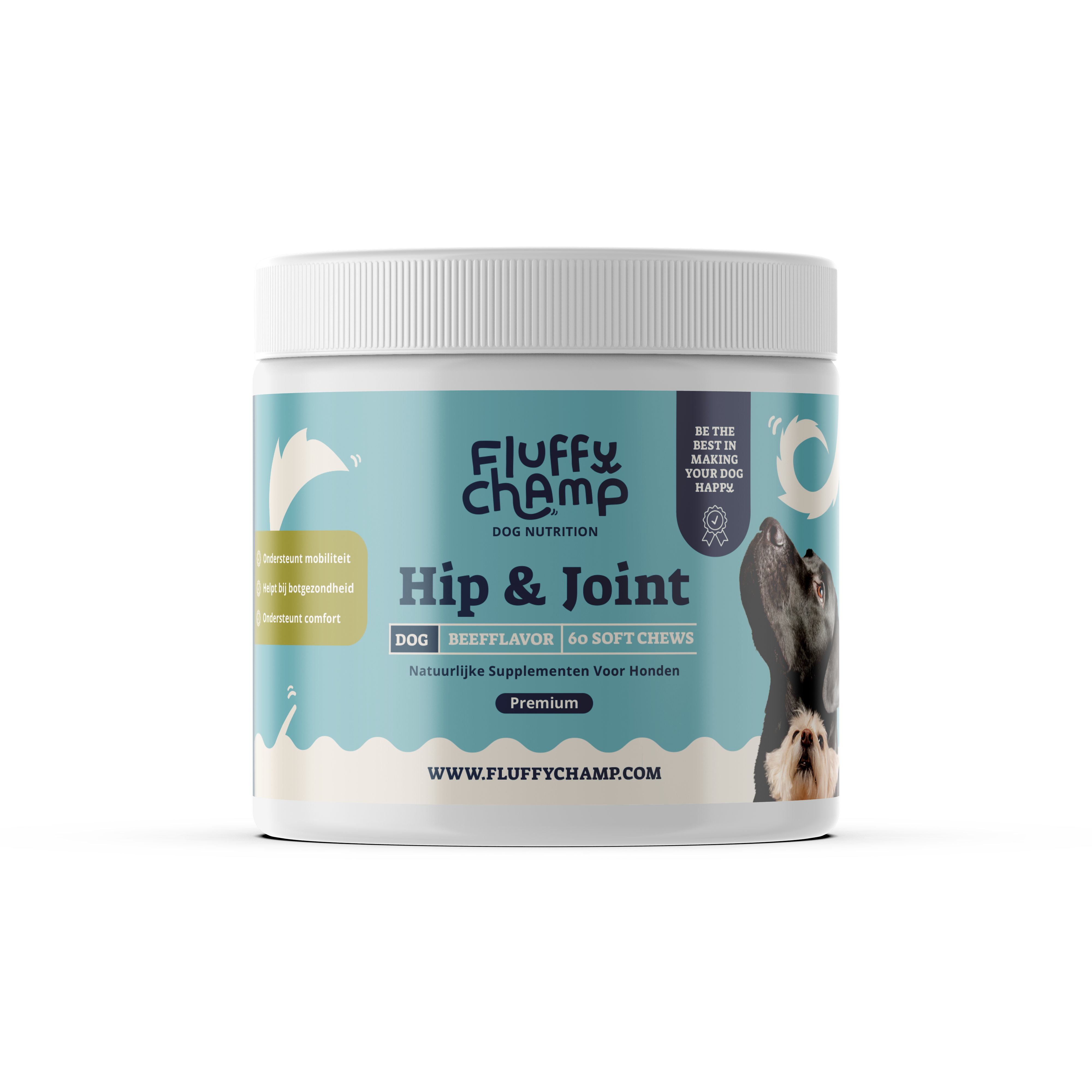 Hip & Joint – 60 Dog Chews - Rich in Glucosamine & Green-lipped Mussel