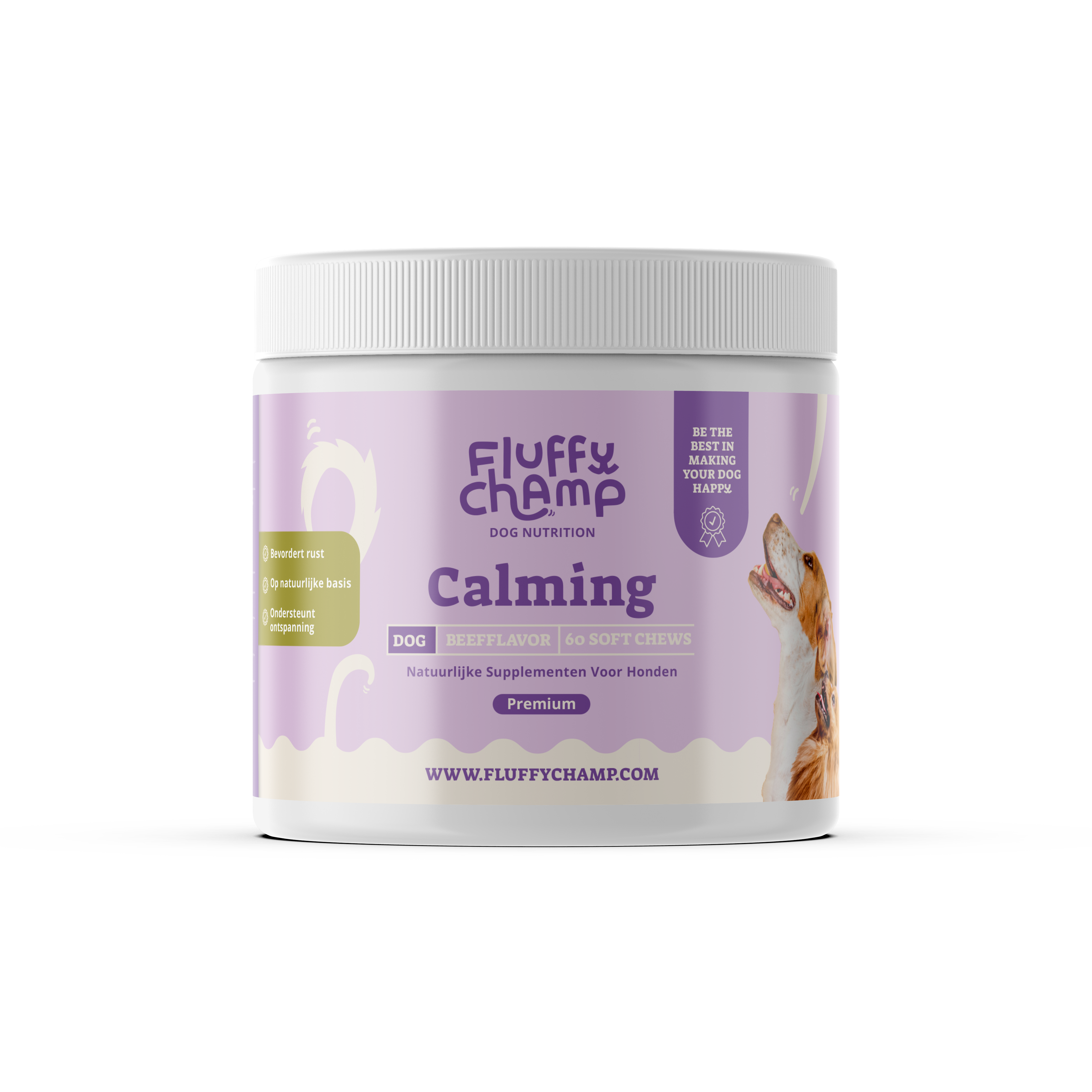 Calming - 60 Dog Anti-Stress Chews - Rich in Lemon Balm & Magnesium