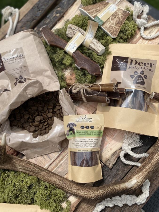 Venison treats & chews in one box