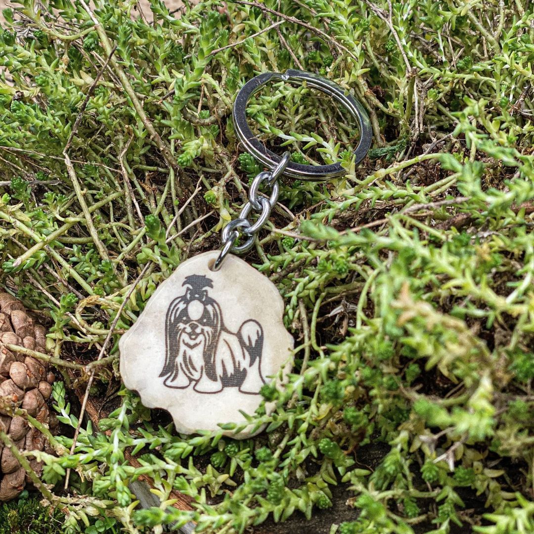 Shih tzu antler key fob