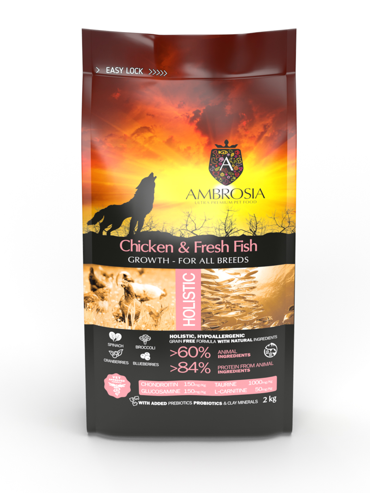 Ambrosia Chicken & Fresh Fish Puppy & Growth All Breeds 2kg