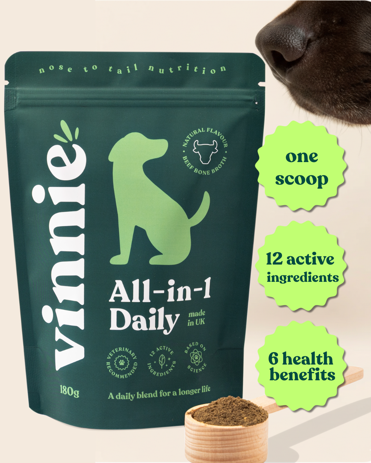 Vinnie All-in-One Superfood Campaign: Free gift for UK dog influencers