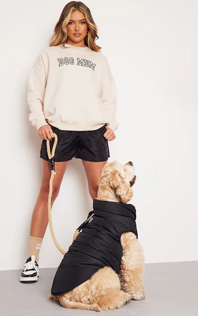 Dog mom with PrettyLittleThing product